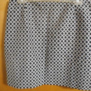 I.N.C. CONTEMPORARY BLACK AND WHITE SKIRT, FULLY LINED (SZ) 14 (EUC)